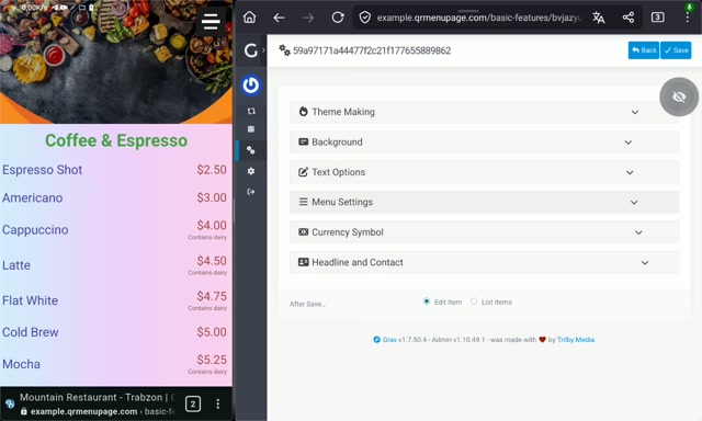 Menü Tuşu bölümünün yönetimi